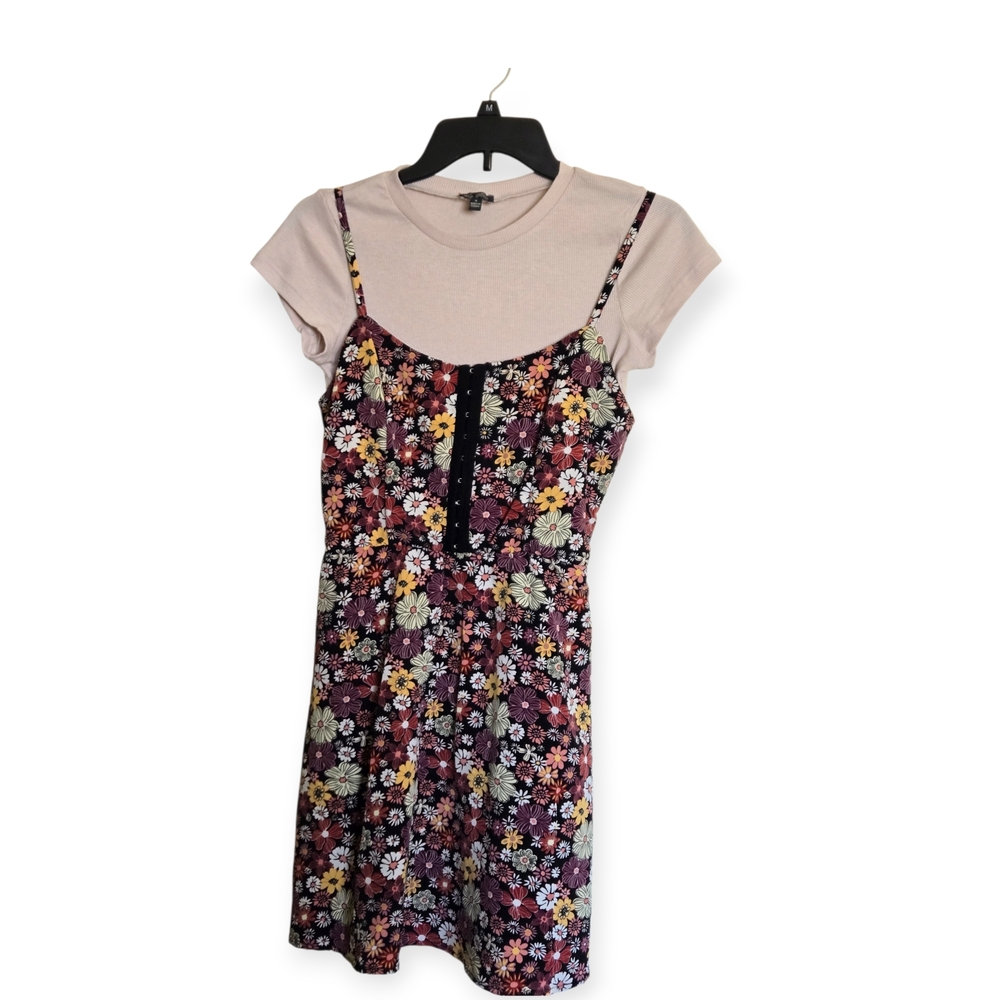Lily Rose Floral Mini Dress with Pink Top